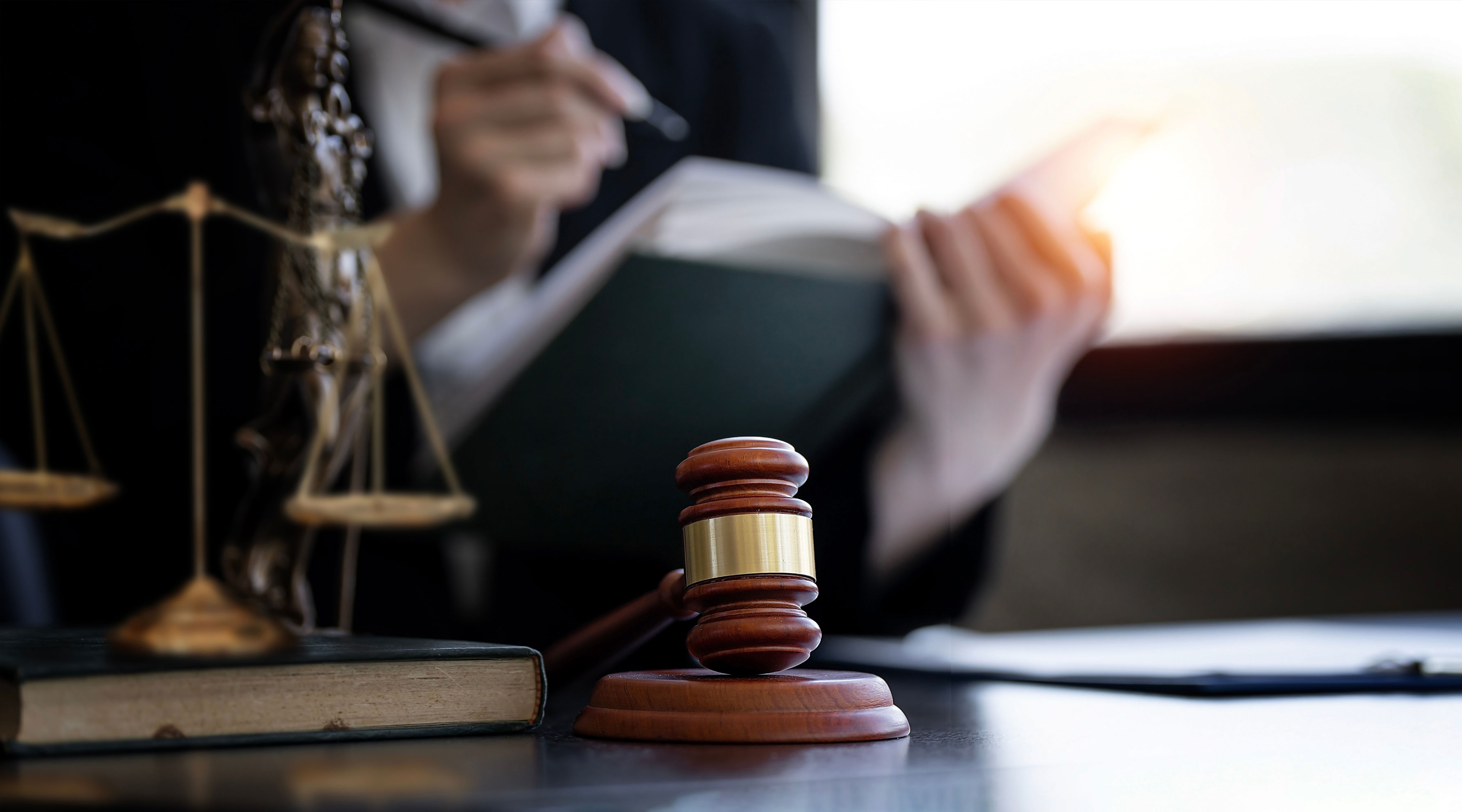 Lawyer studying for continuing legal education