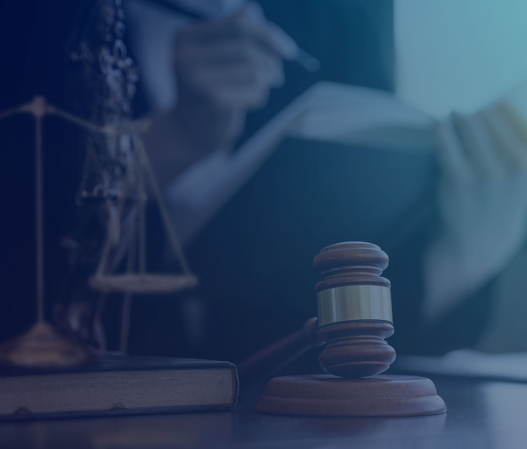 Lawyer studying for continuing legal education